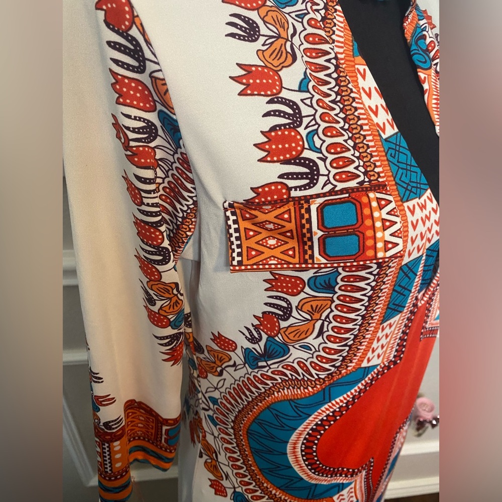 Vibrant Multicolor Tribal Print Dress - Picture 5 of 15